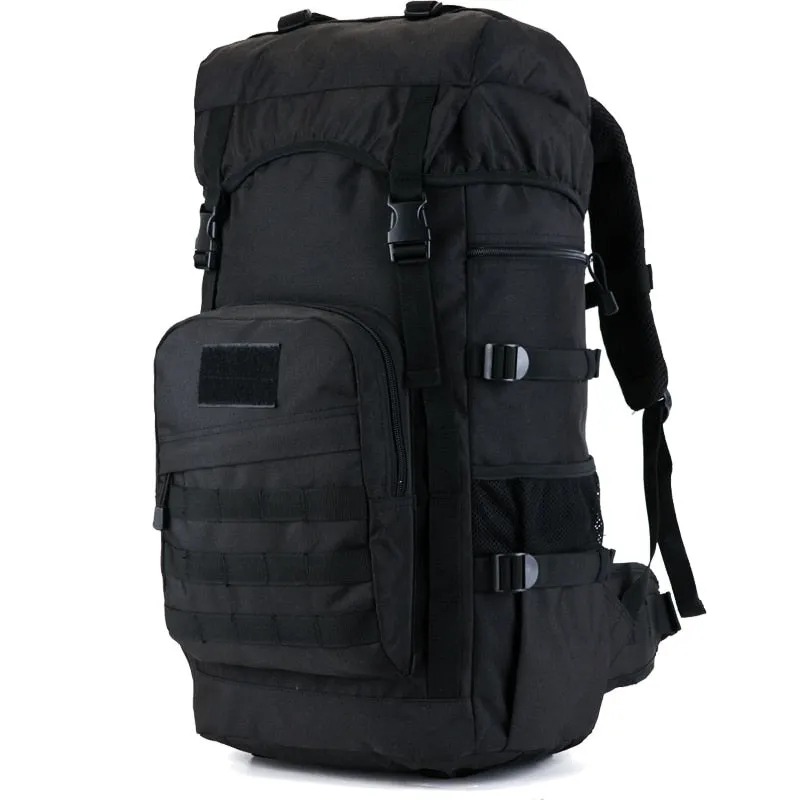 50L Molle/PALS Top Loaded Hiking Rucksack with Raincover