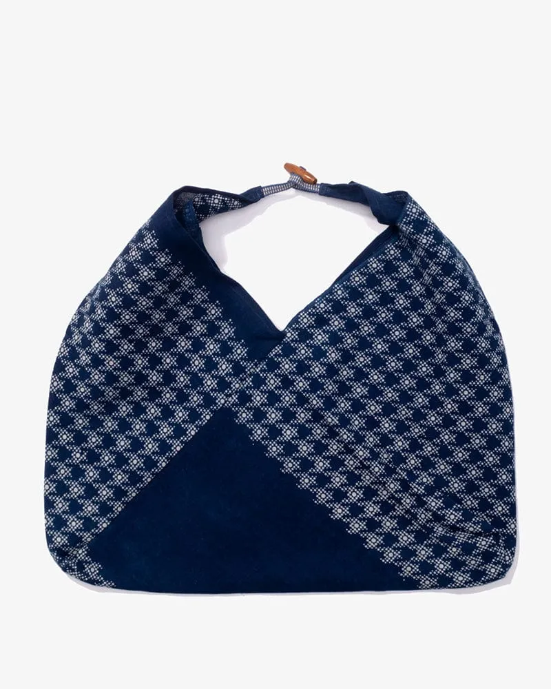 Aizawa Indigo Tsuno Bag, Houndstooth Dots