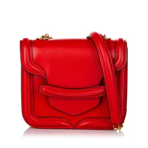 Alexander McQueen Mini Heroine Leather Crossbody Bag (SHG-30608)