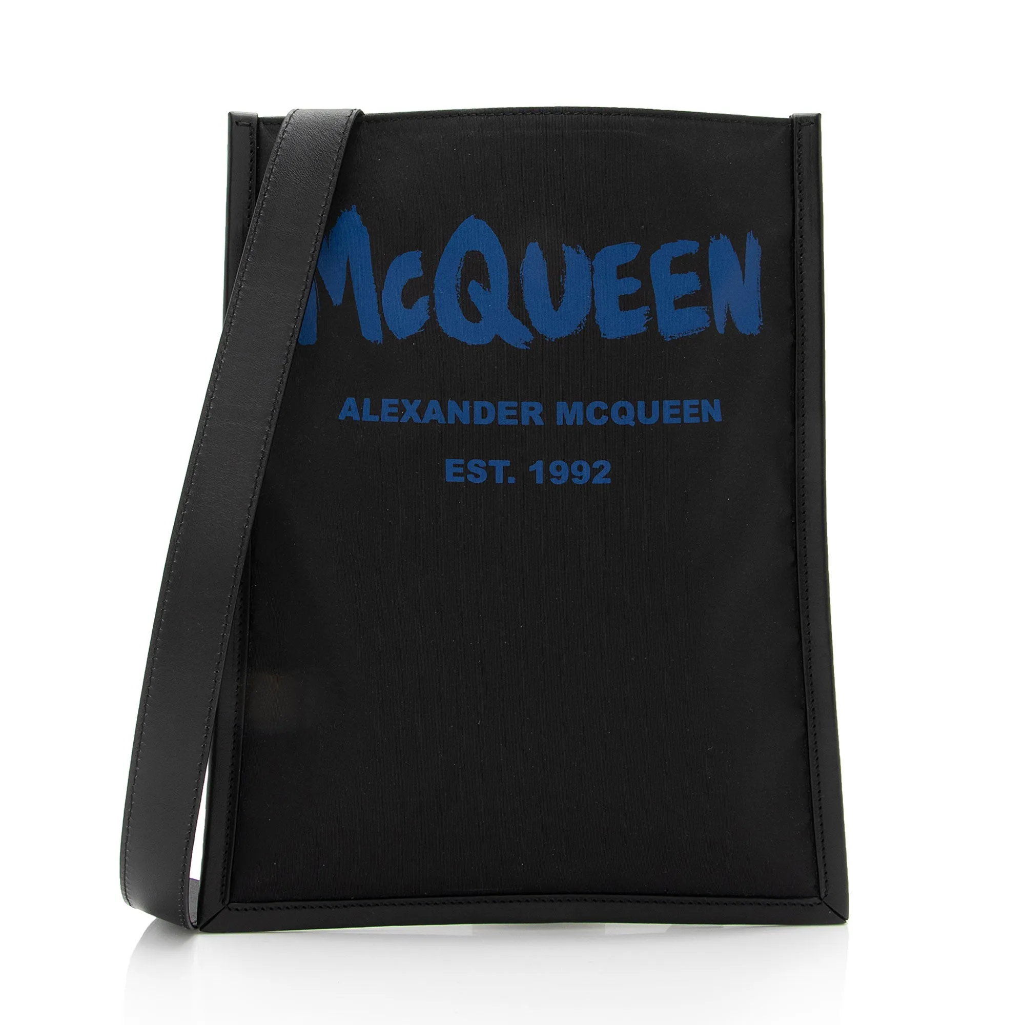 Alexander McQueen Nylon Graffiti Edge Mini Crossbody (SHF-76oZVM)