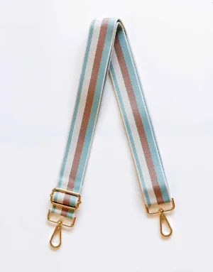 Bag Strap Stripe - Blue/Tan/Cream