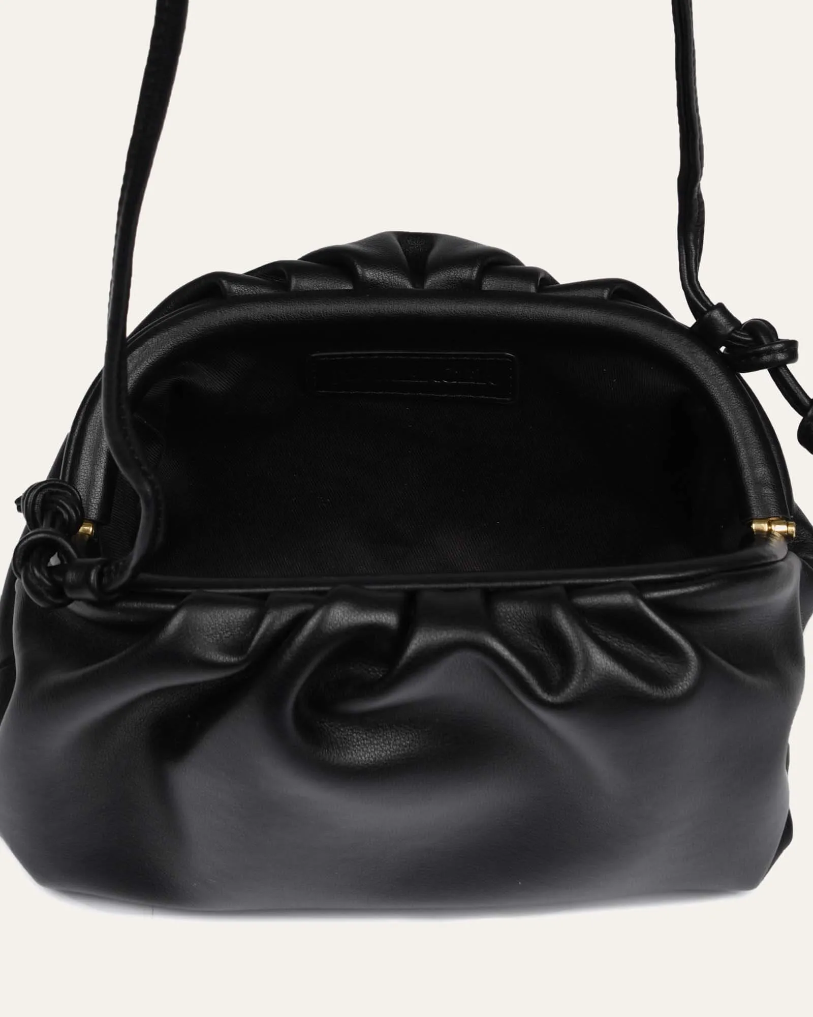 BAMBIE CROSS BODY BAG BLACK LEATHER