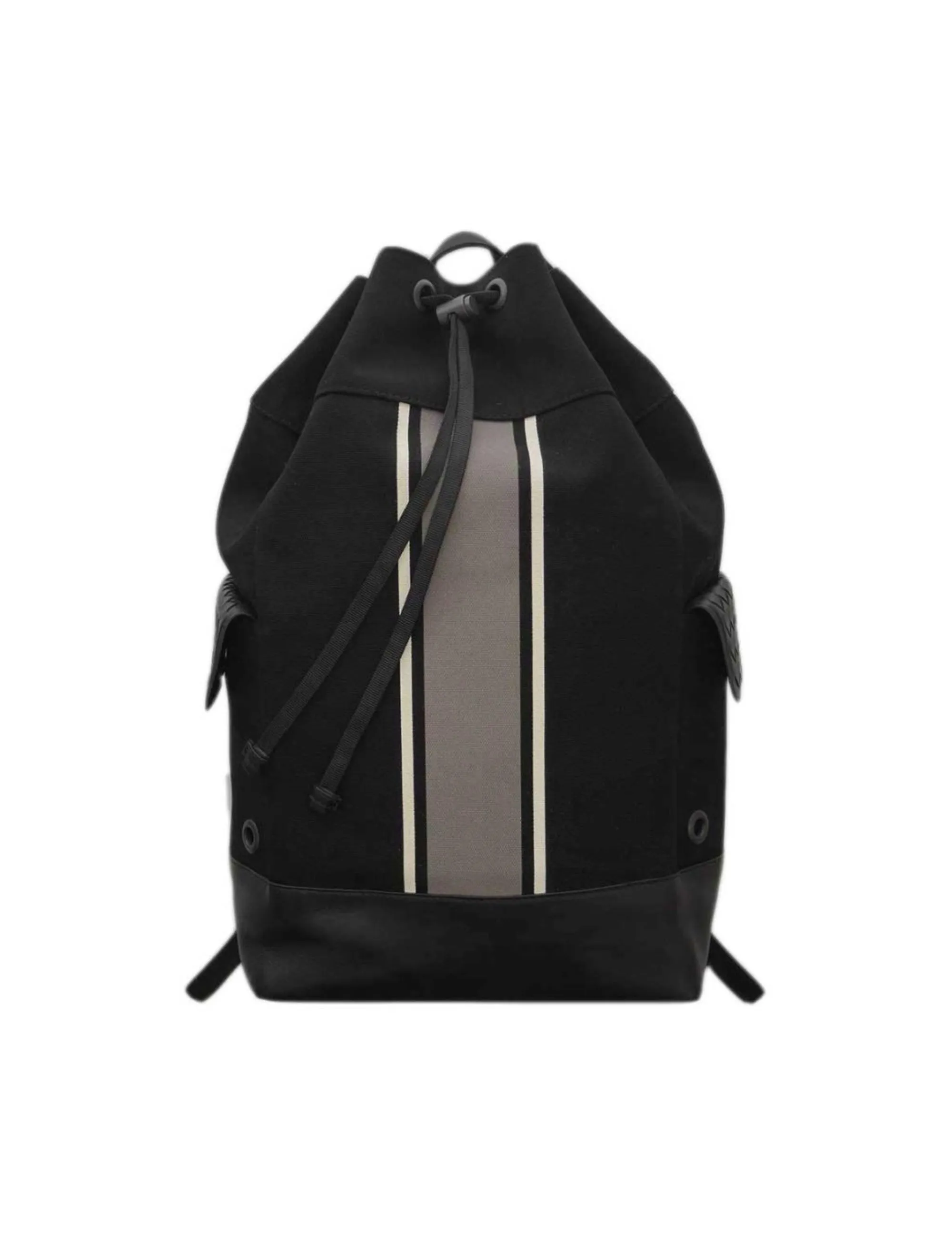 Bottega Veneta Striped Canvas Backpack