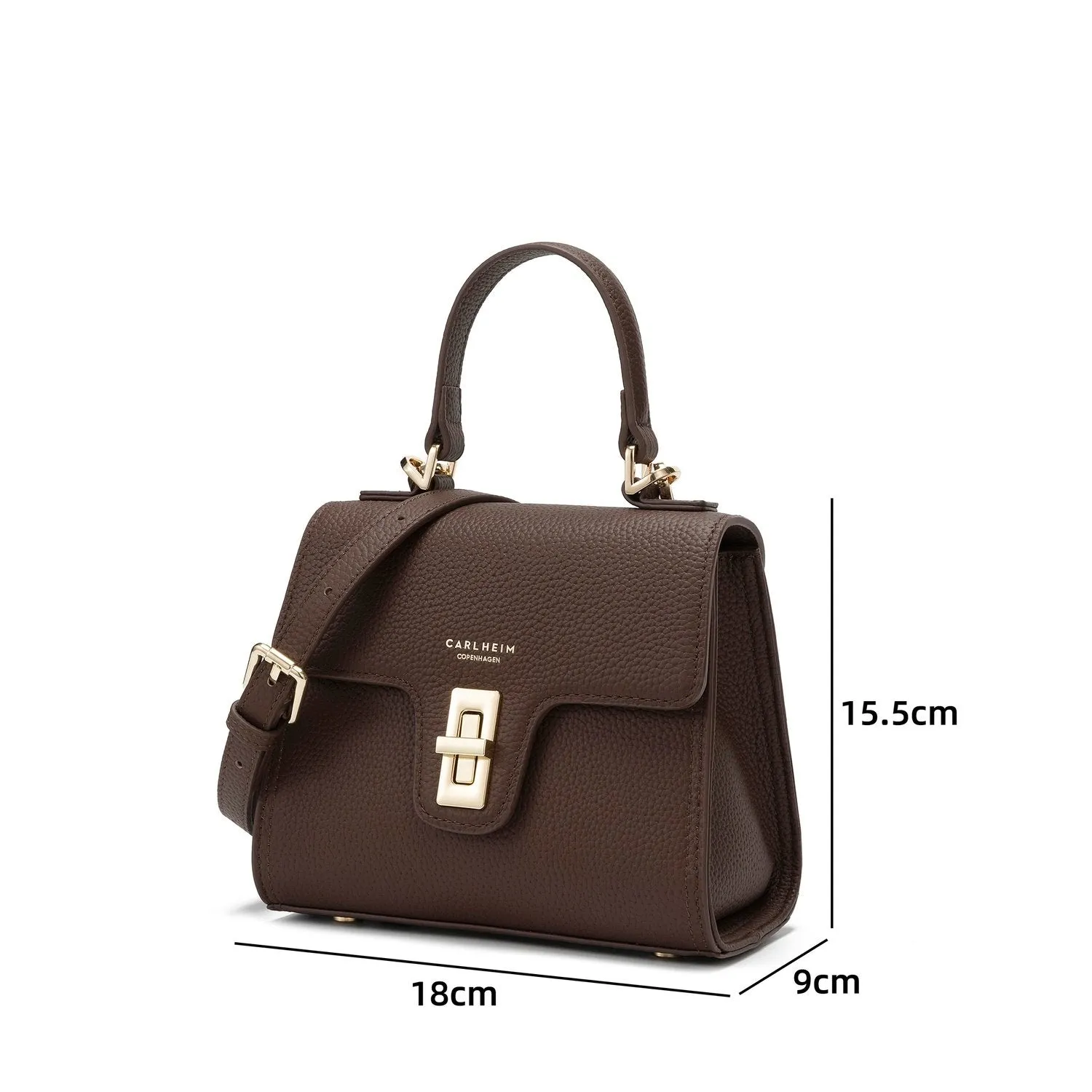 Chloe Genuine Leather Handbag (Brown)