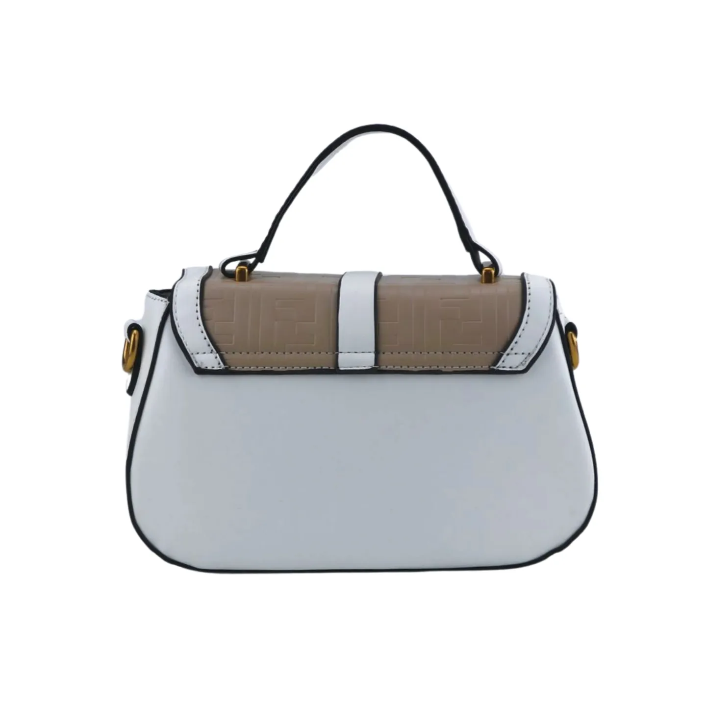 Classic Two-Tone Shoulder Bag with Chain Strap