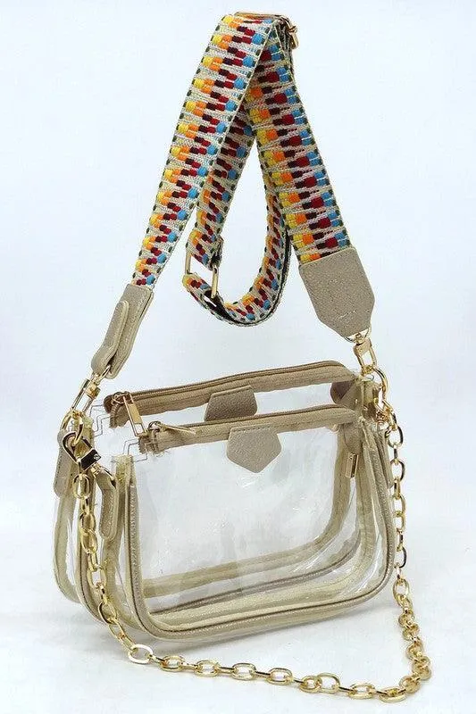 Clear Crossbody Bag Guitar Strap