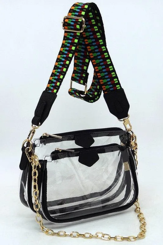 Clear Crossbody Bag Guitar Strap