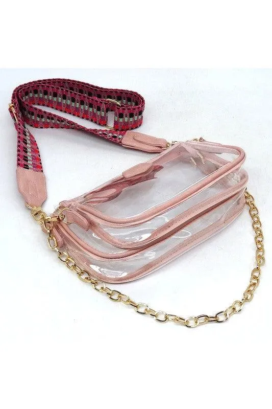 Clear Crossbody Bag Guitar Strap