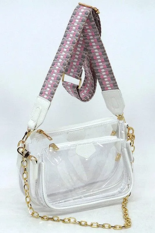 Clear Crossbody Bag Guitar Strap