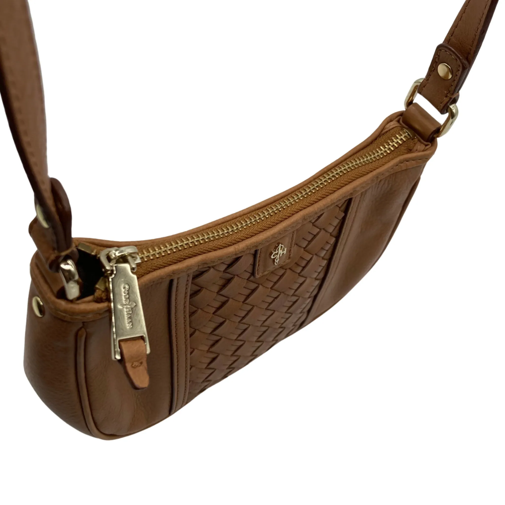 Cole Haan Tan Woven Crossbody Purse