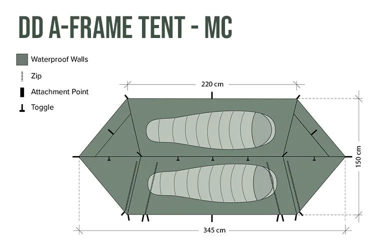 DD Hammocks A-Frame Tent, Multicam