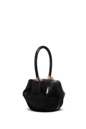 Demi Bag in Black Snakeskin