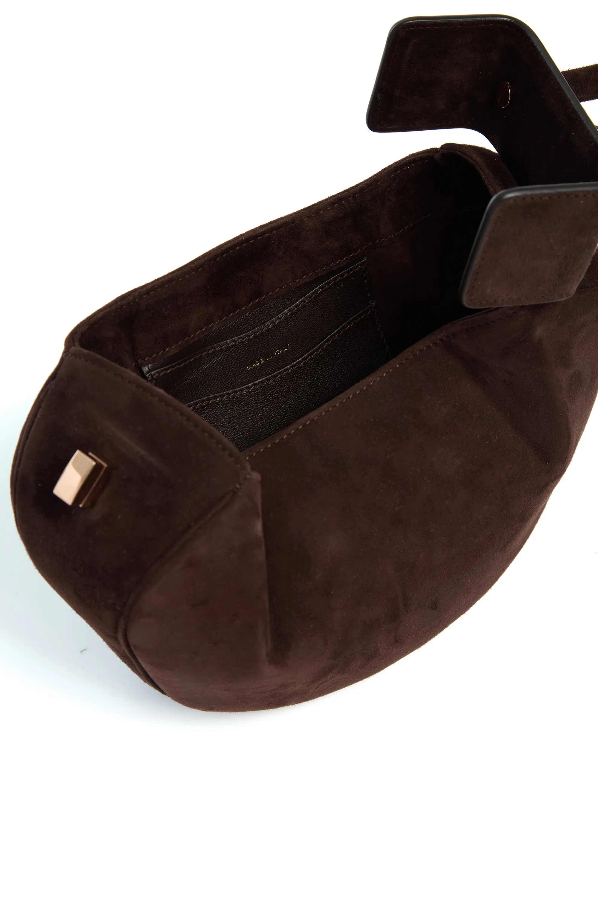 Demi Bag in Chocolate Suede