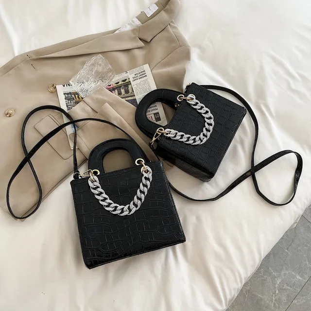 Diamond Textured Tote Handbags