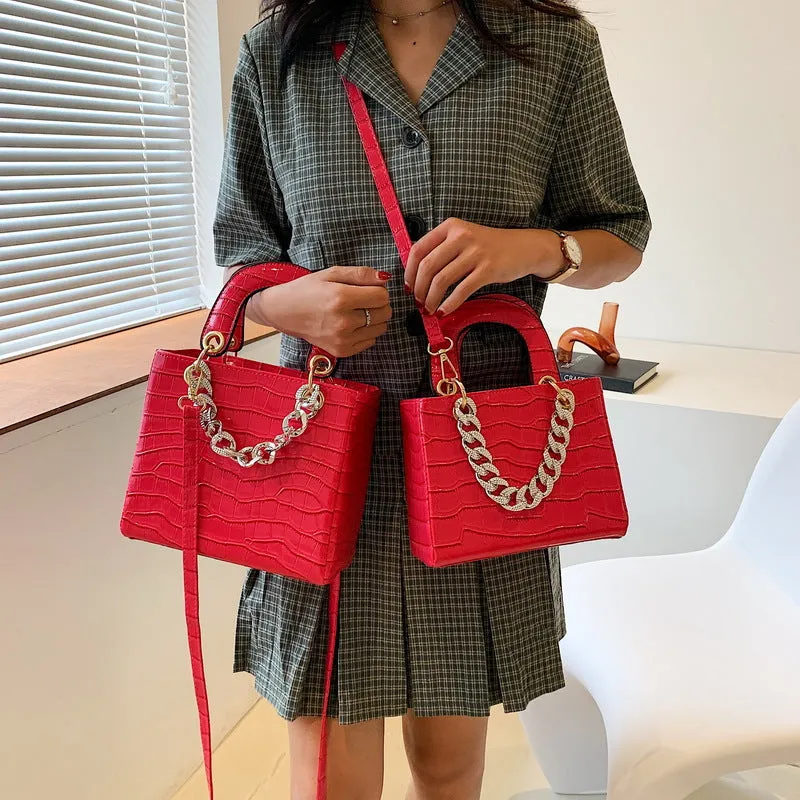 Diamond Textured Tote Handbags