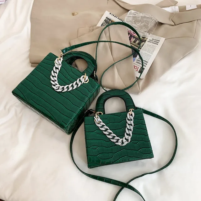 Diamond Textured Tote Handbags