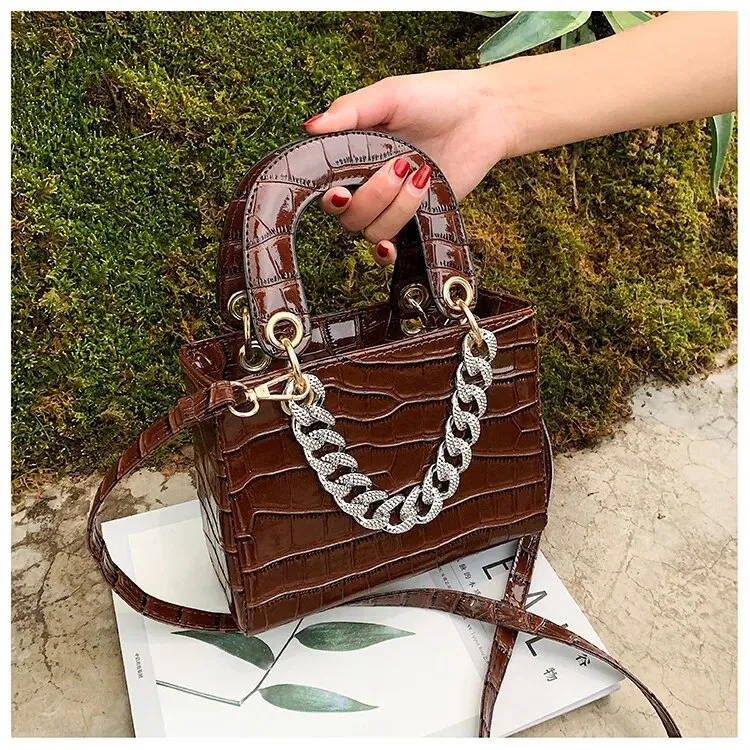 Diamond Textured Tote Handbags