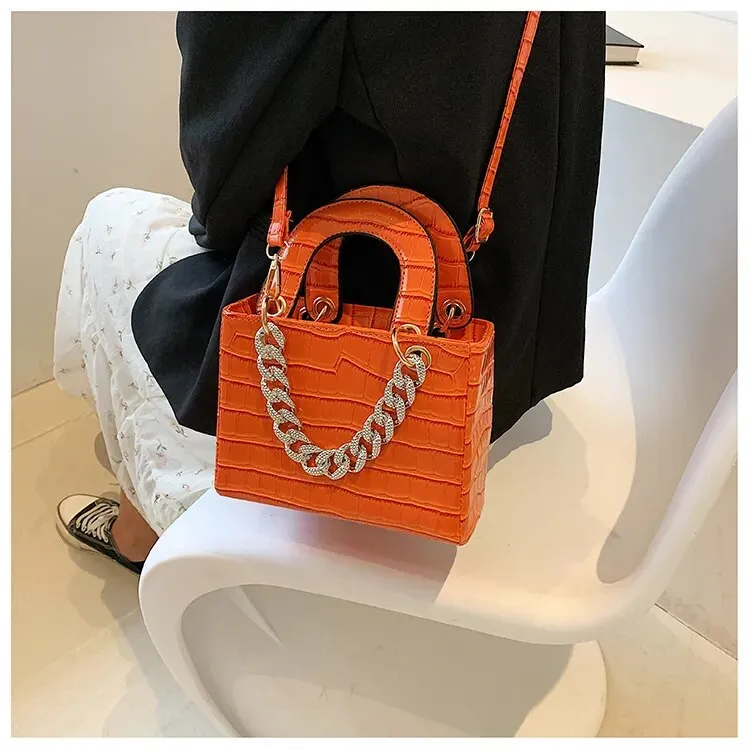 Diamond Textured Tote Handbags