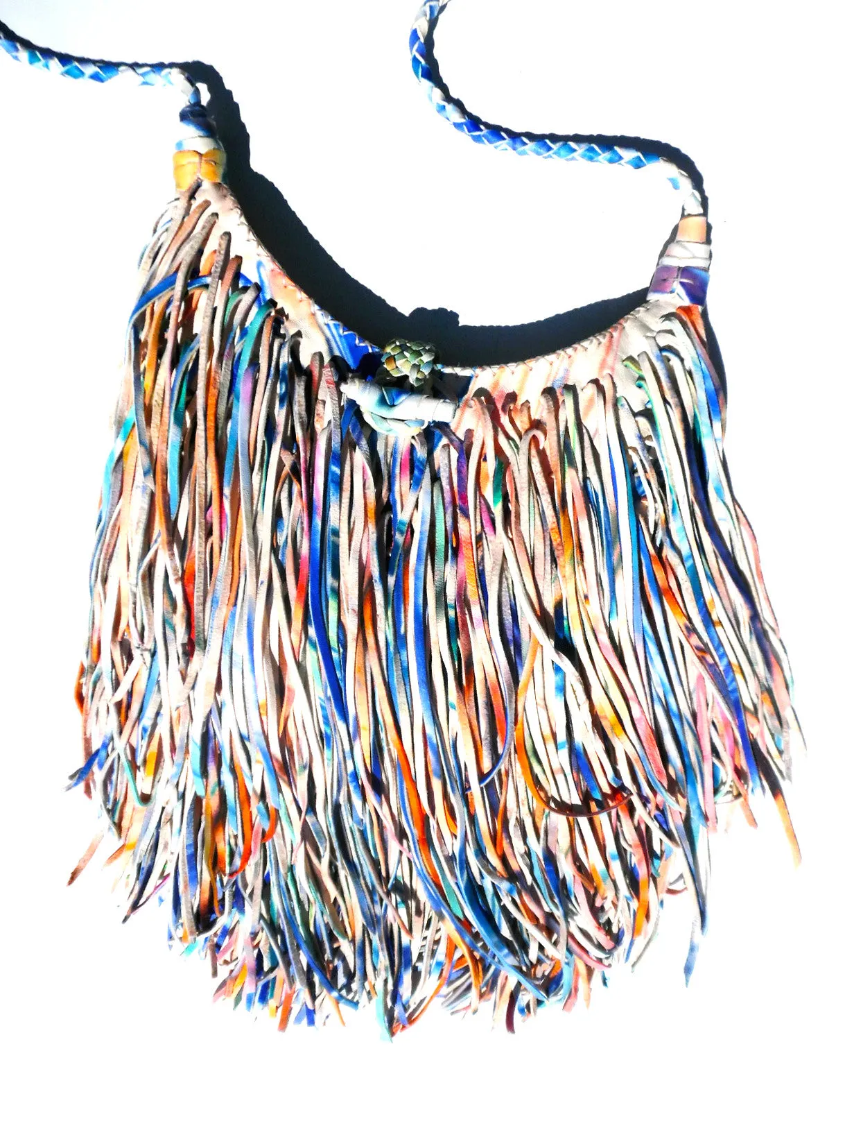 El Fleco Crossbody Fringe Bag Black