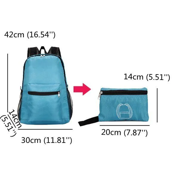 Large Capacity Lightweight Waterproof Nylon Travel Backpack Folding Men Women Unisex Bag