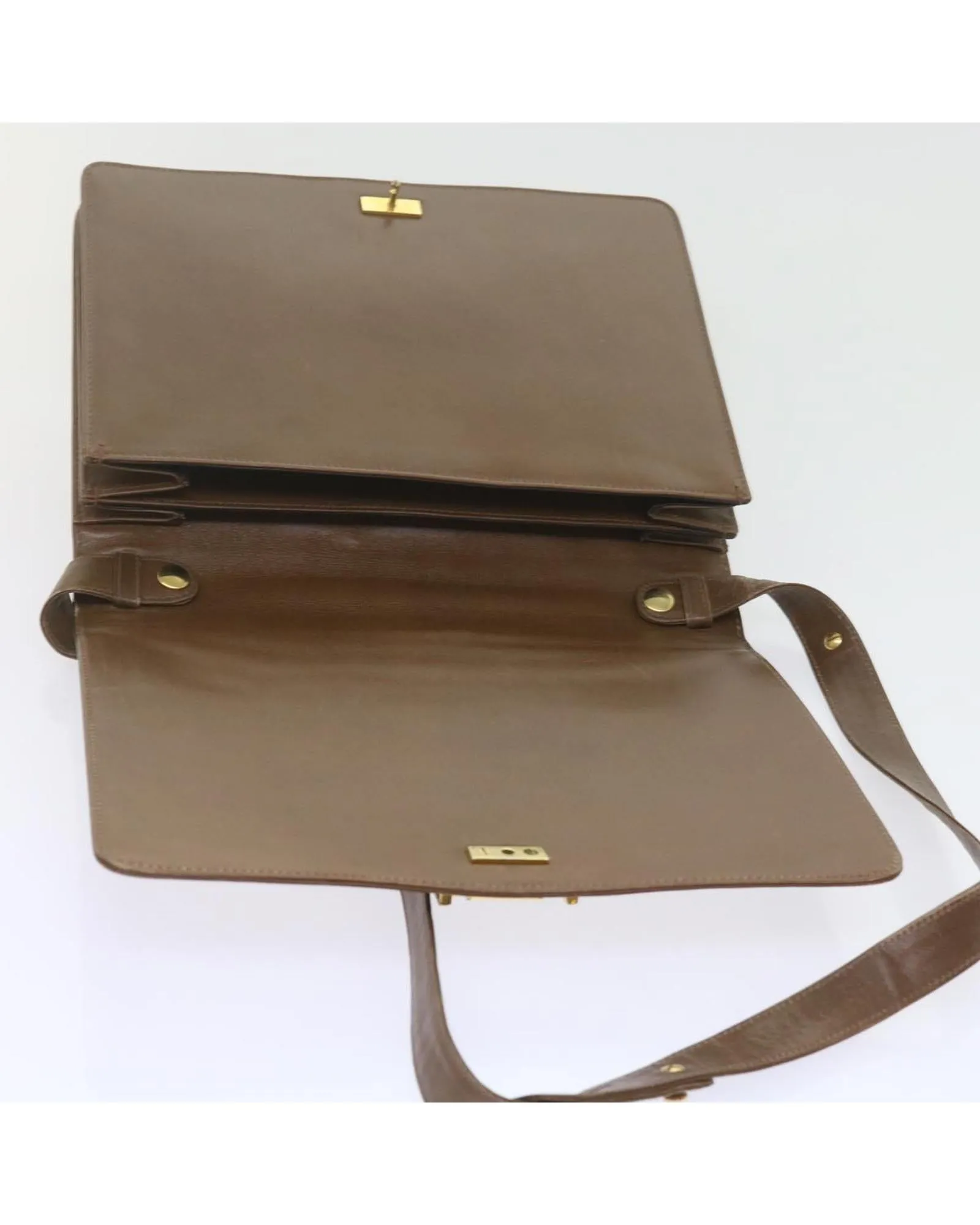 Leather Brown Shoulder Bag with Adjustable Strap