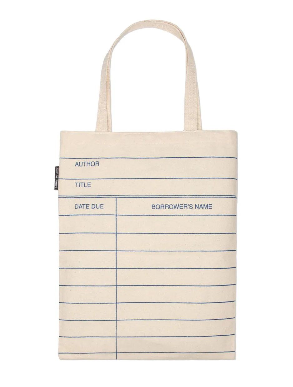 Library Card: Natural tote bag