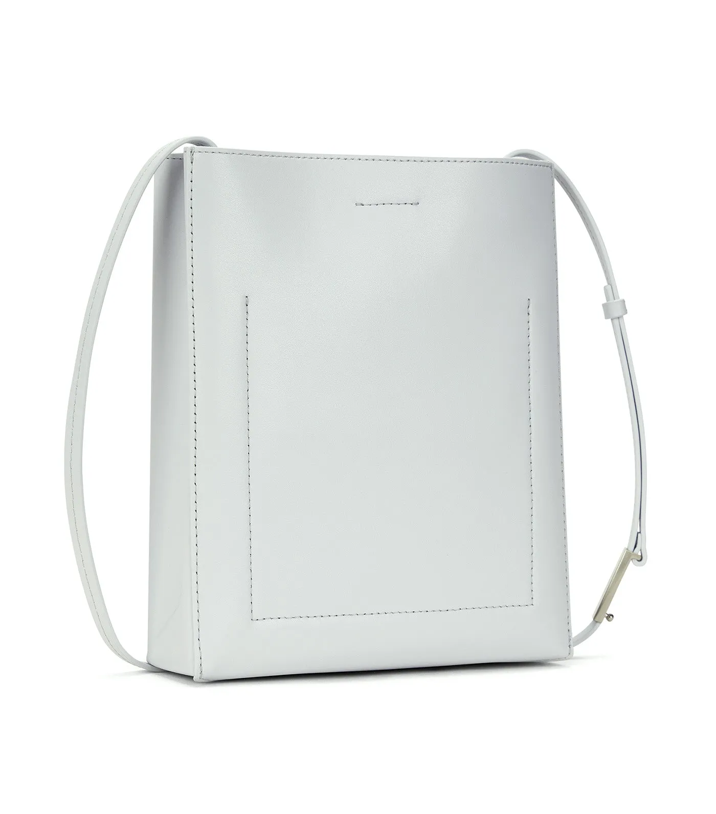 Line Leather Crossbody Bag Arctic Ice