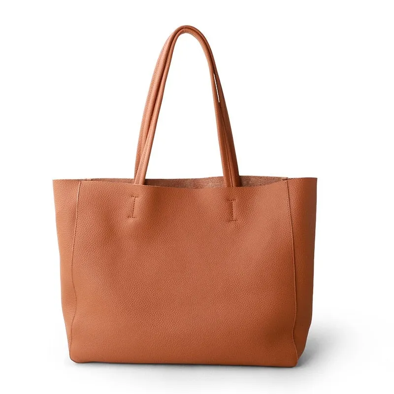 Luxury Fashionable Women's Casual Genuine Leather Tote Bag