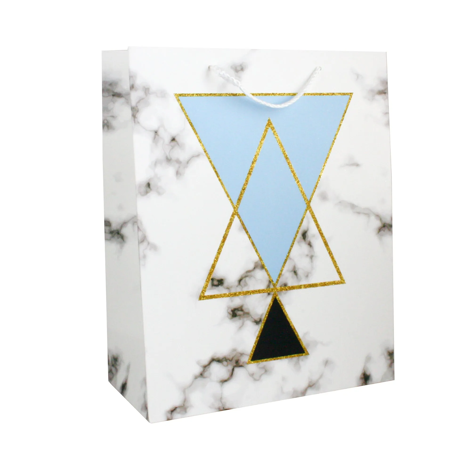 Marble Gift Bags With Geometric Patterns - Set Of 4, Assorted Designs (Sizes Available)