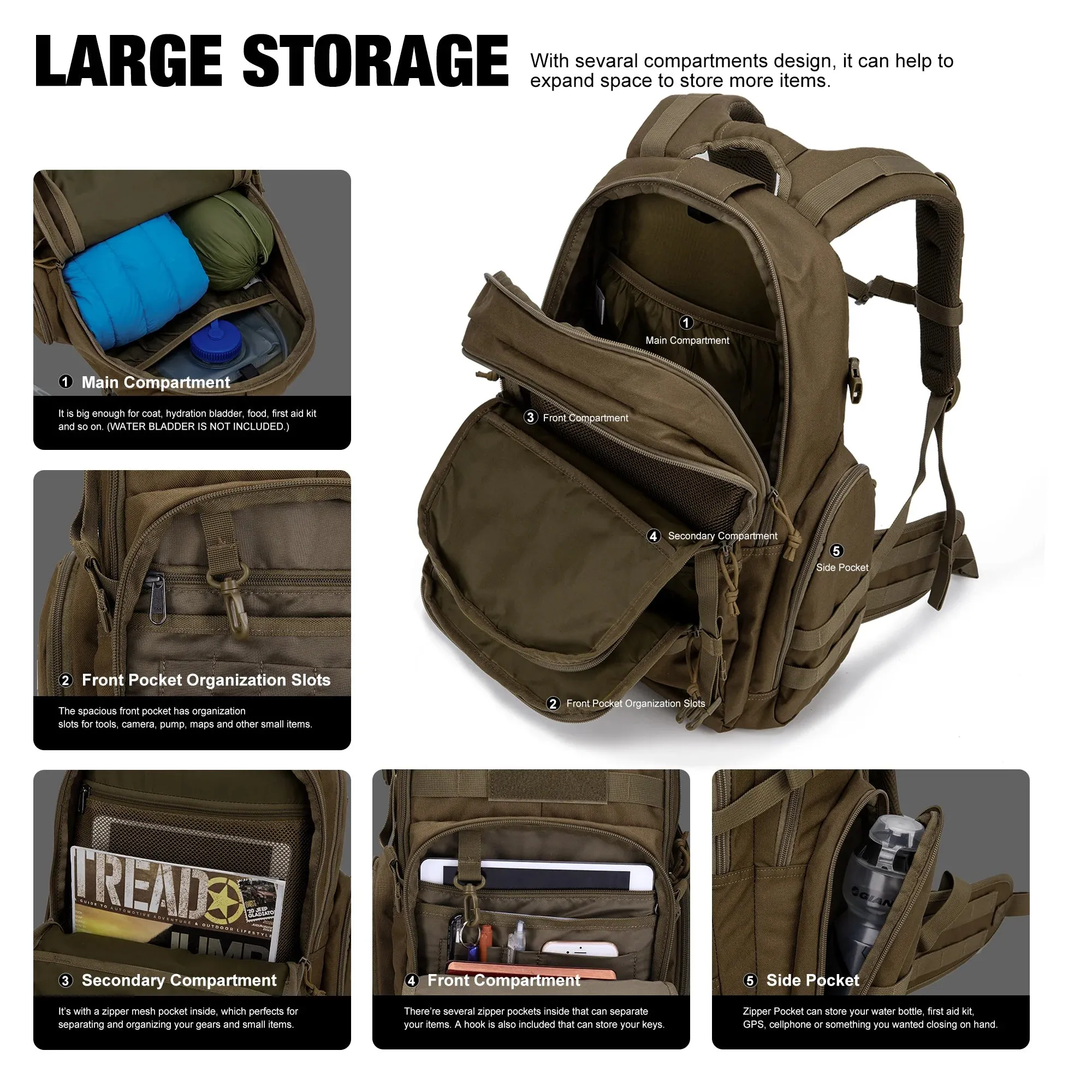 Mardingtop 25L Molle Hiking daypacks