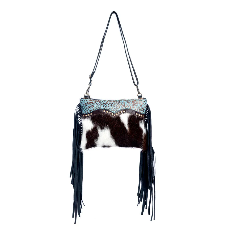 Mescalaro Hill Leather & Hairon Bag in Coal