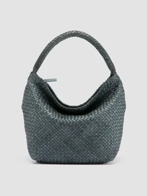 OC CLASS 09 - Blue Woven Leather Tote Bag