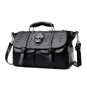 Punk Style Leather Skull Large Capacity Luxury Crossbody Bag