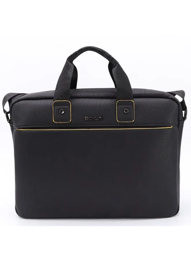 R Roncato Sophisticated and Timeless: Pure Leather Laptop Bag for Men and Women