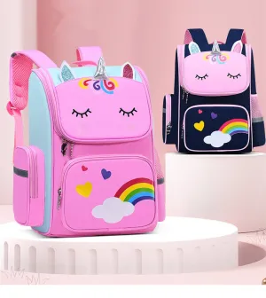 Rainbow Unicorn Primary School Backpack Lightweight Waterproof