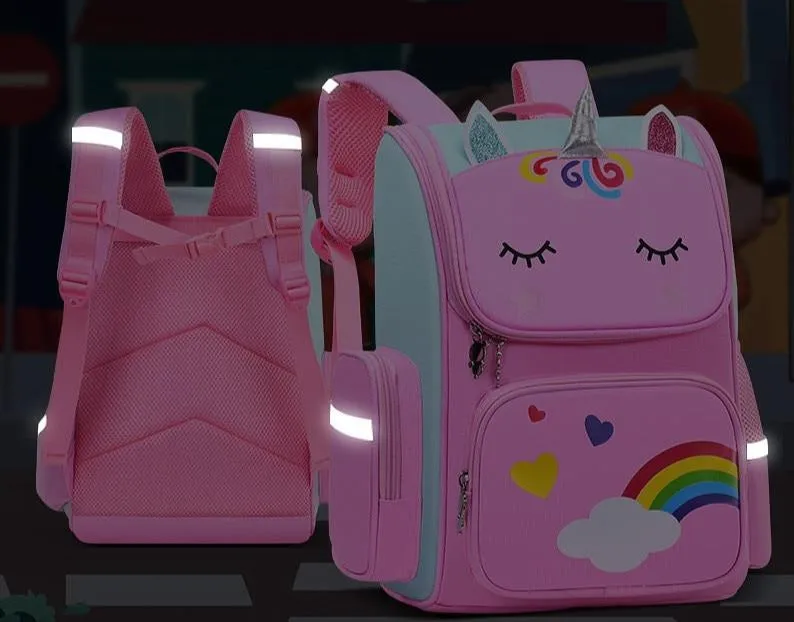 Rainbow Unicorn Primary School Backpack Lightweight Waterproof