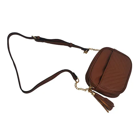 SALE! Brown Chic Faux Leather NGIL Crossbody Bag