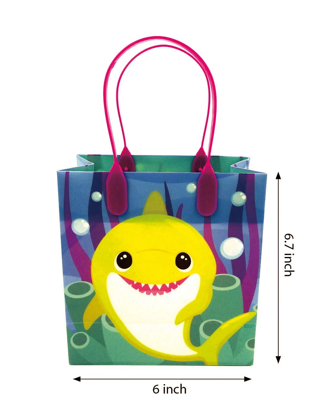 Shark Family Themed Party Favor Bags Treat Bags - Set of 6 or 12