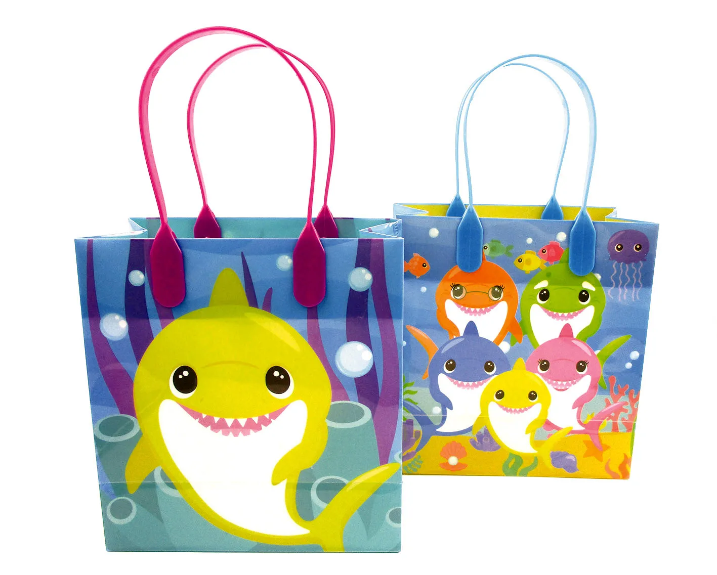 Shark Family Themed Party Favor Bags Treat Bags - Set of 6 or 12