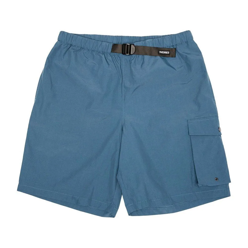 THEORIES NYLON HIKING SHORTS STEEL BLUE