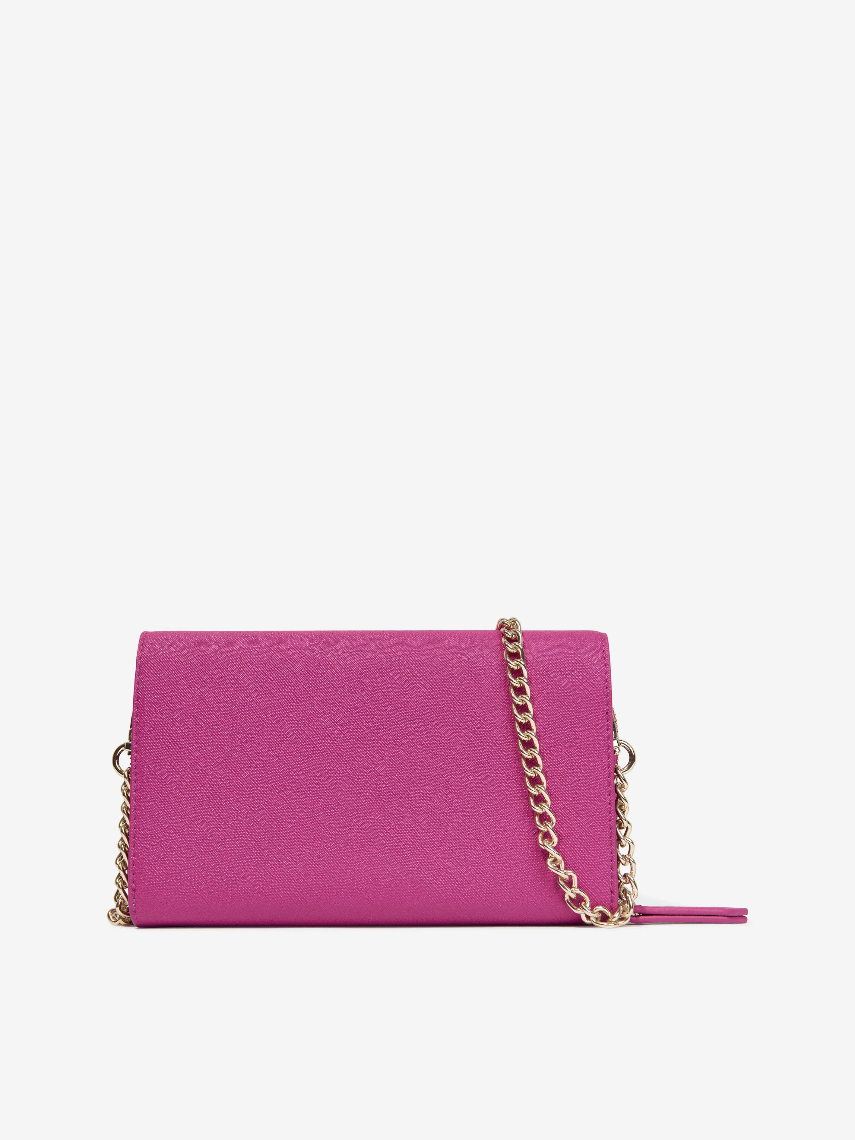 Valentino Girls Zero Wallet With Shoulder Strap in Pink (W:20cm)