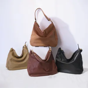 Vegetable-tanned Cowhide Leather Commuter Versatile Large-Capacity Tote Bag