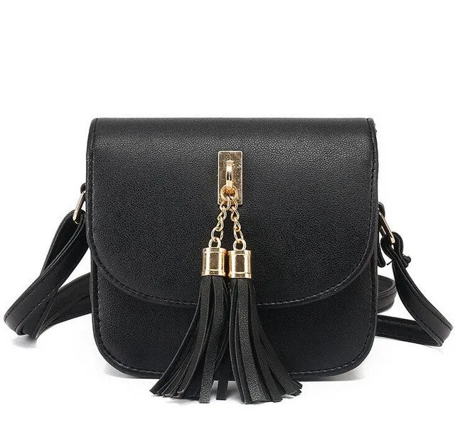 Vogue Star Fashion 2017 Small Chains Bag Women Candy Color Tassel Messenger Bags Female Handbag Shoulder Bag Flap Women Bag LA33