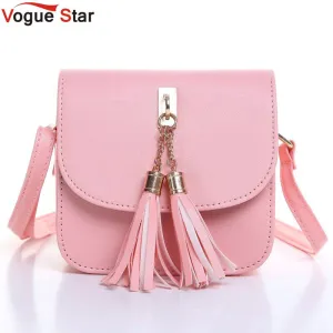 Vogue Star Fashion 2017 Small Chains Bag Women Candy Color Tassel Messenger Bags Female Handbag Shoulder Bag Flap Women Bag LA33