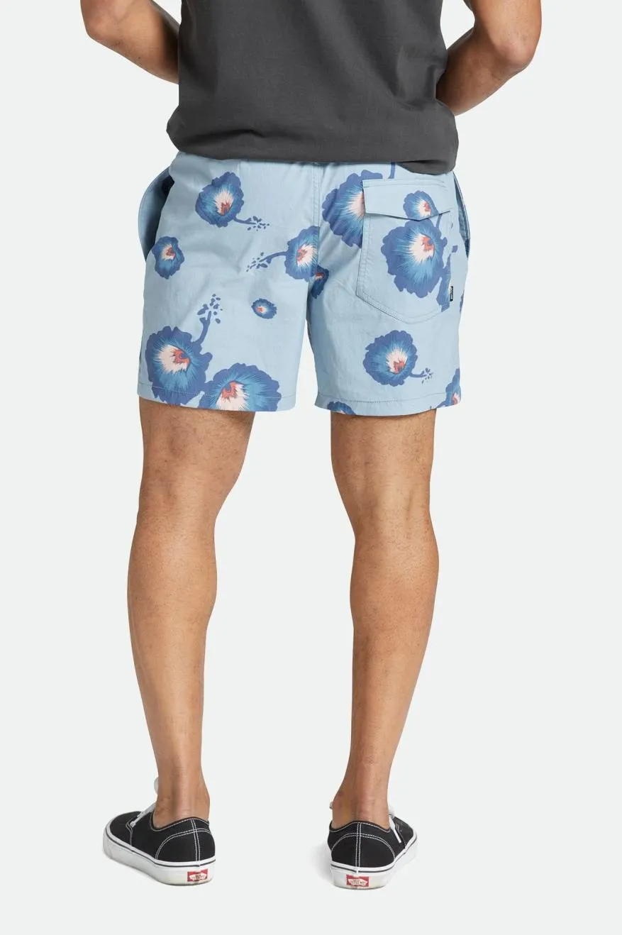 Voyage Hybrid Short 5” - Dusty Blue/Pacific Blue/Coral Pink