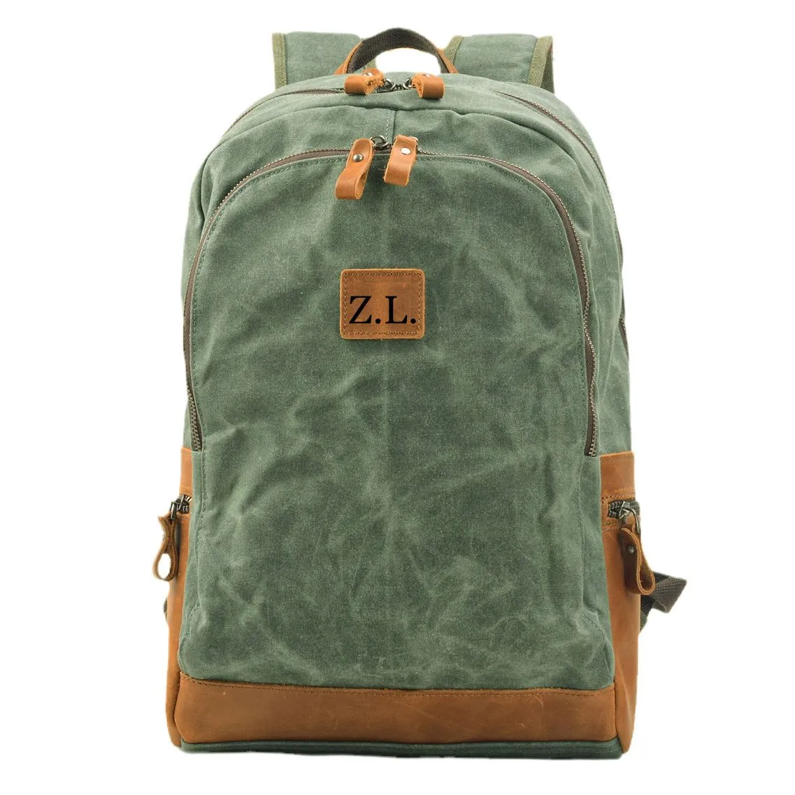 Waxed Canvas Backpack, Travel Backpack, Waterproof Backpack, Canvas Leather School Backpack