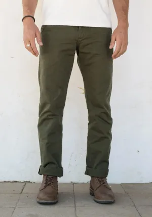 Workers Chino Slim Fit Slub - Army