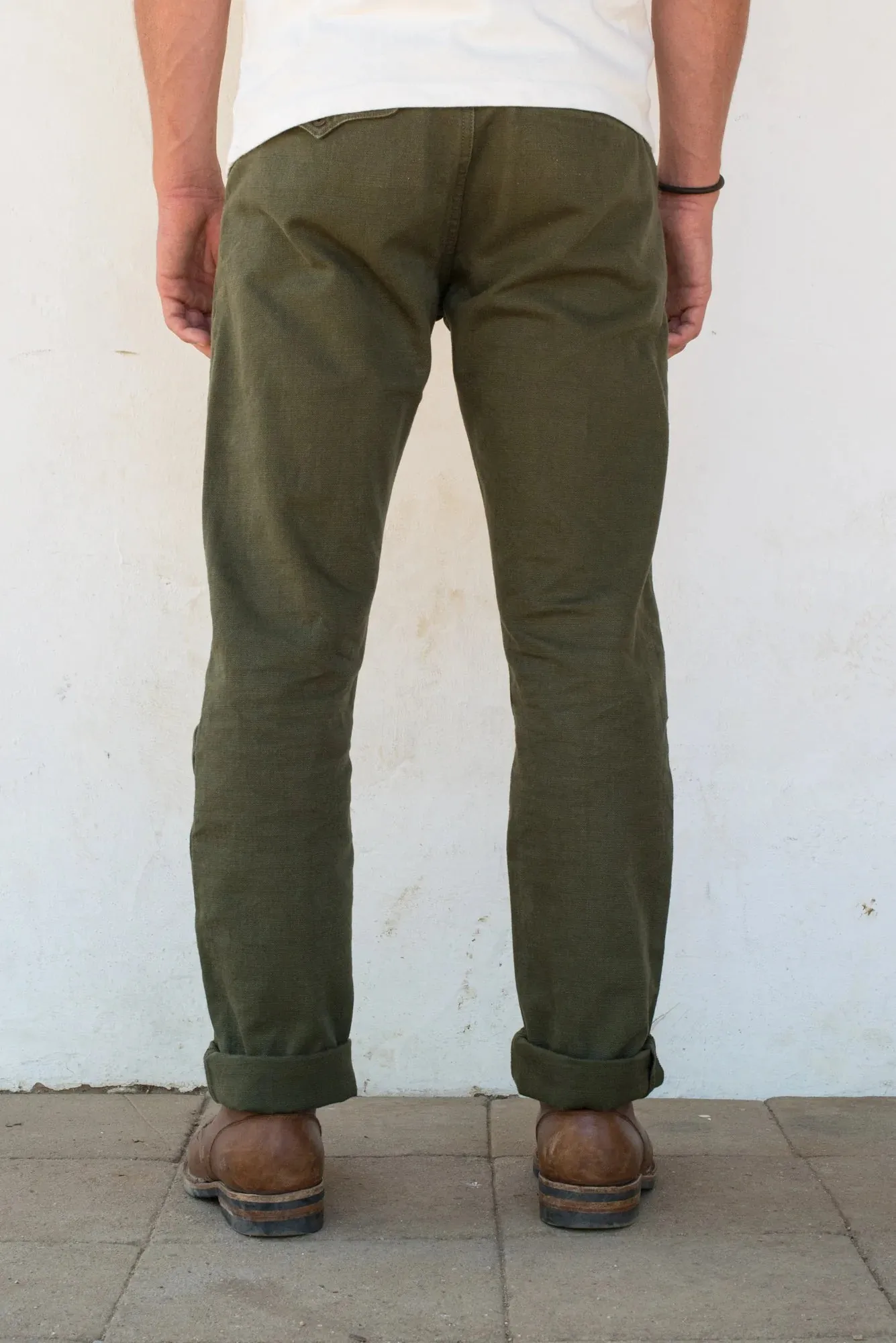 Workers Chino Slim Fit Slub - Army