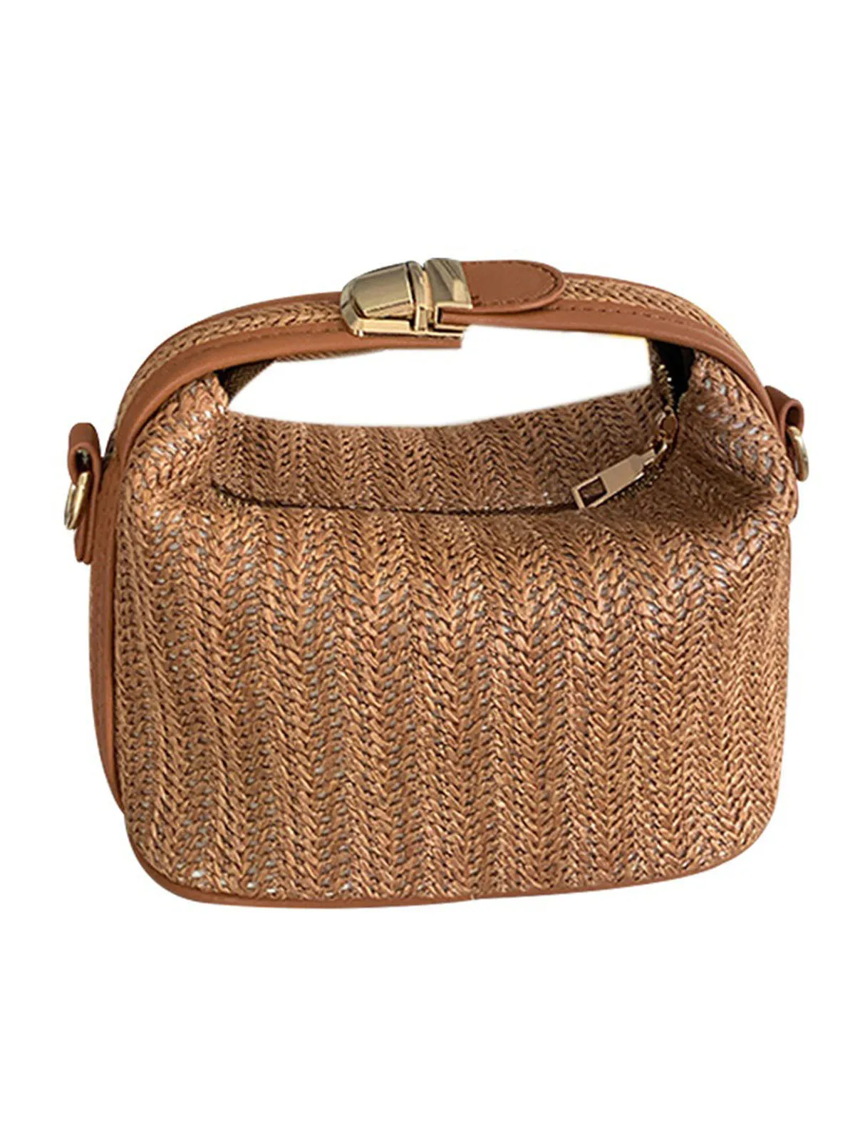 Woven Straw Handheld Crossbody Bag