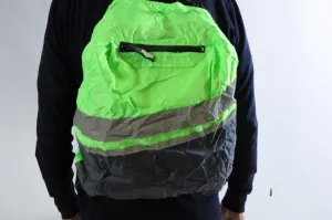 WOWOW BACKPACK, RUCKSACK HI VIZ VIS REFLECTIVE COVER GREEN FLUORESCENT BARGAIN